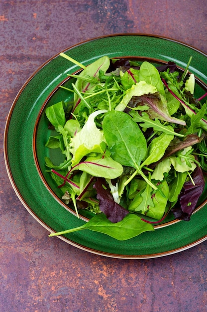 Salade crue végétarienne alimentation saine