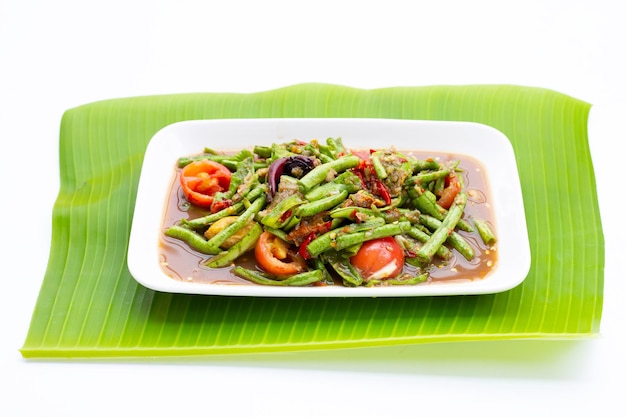 Salade épicée de haricots longs Thai food