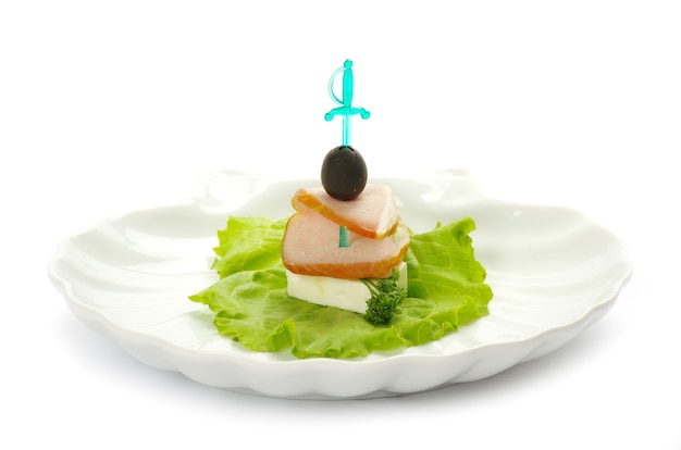 Salade sur fond blanc