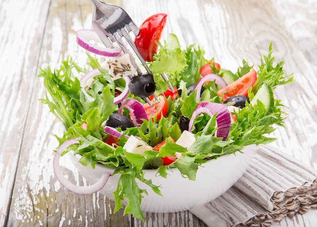 salade fraîche au fromage feta