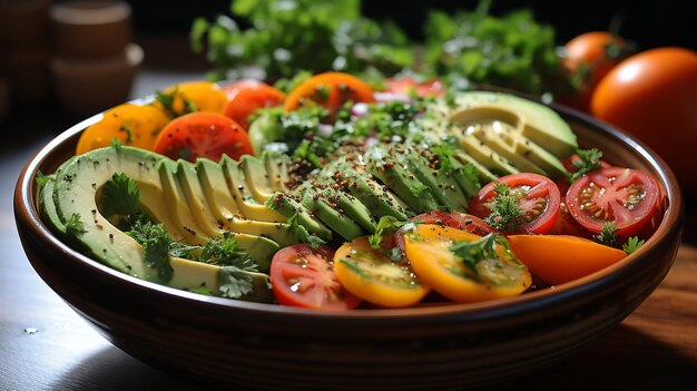 Salade fraîche et colorée