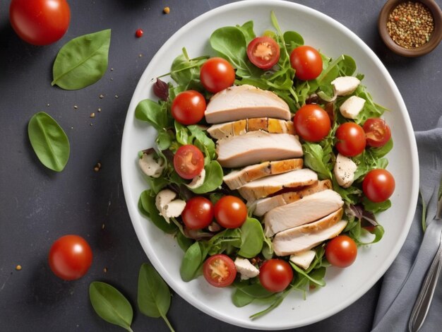 Salade fraîche et légumes mélangés