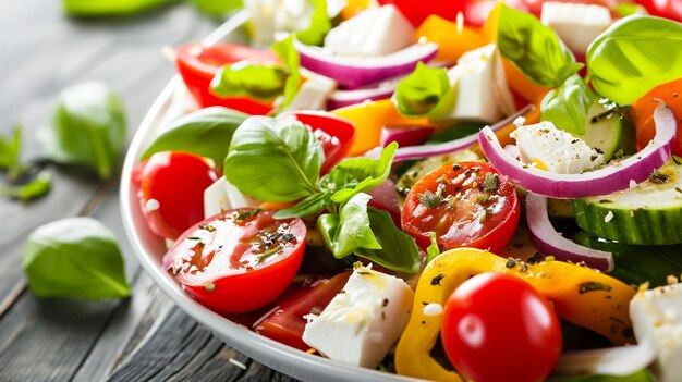 Salade de fromage et légumes frais Ai Generative