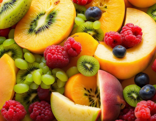 Photo salade de fruits avec des kiwis