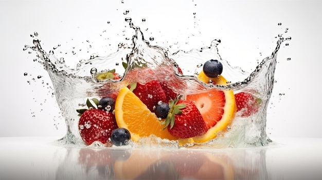 Salade de fruits avec un peu d'eau