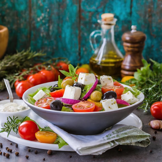 salade grecque aux légumes