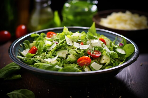 Salade italienne à feuilles vertes