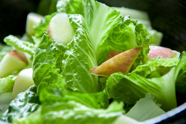 Salade de laitue petit-déjeuner continental légumes végétarisme