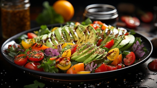 Salade avec des légumes et du fromage