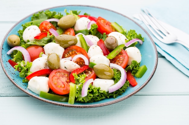 Salade de légumes frais. Caprese