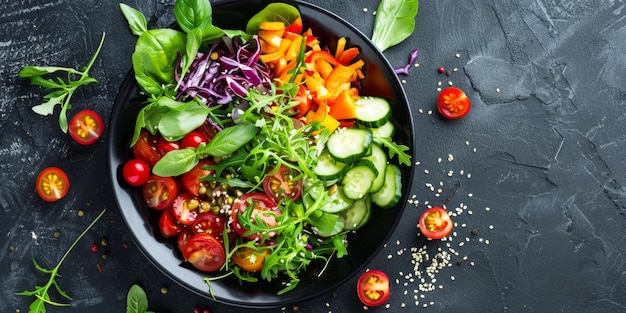 Salade de légumes frais IA générative