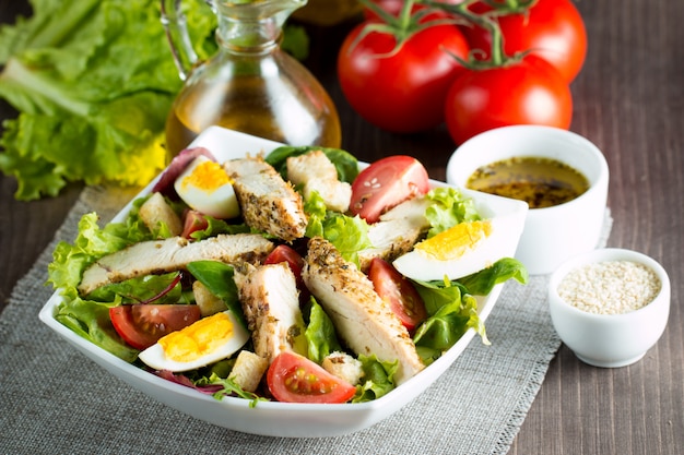 Photo salade de légumes frais et sains