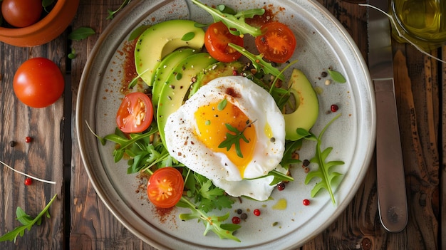 salade de légumes avec fromage