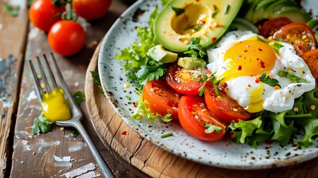 salade de légumes avec fromage