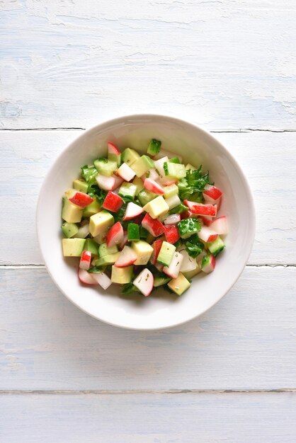 Une salade de légumes saine