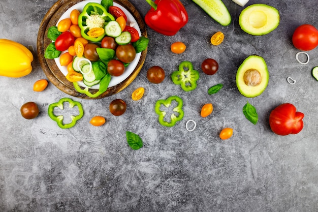 Salade de légumes sains