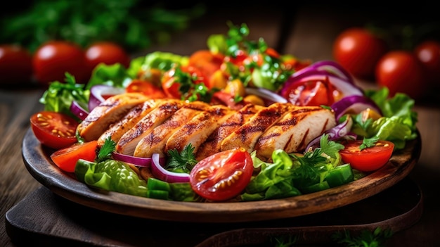 Salade de légumes sains