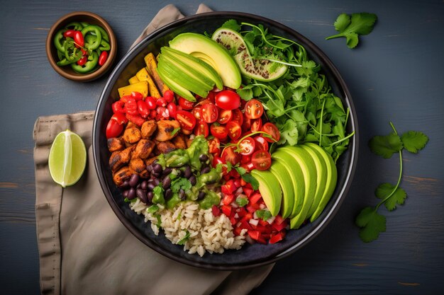 Photo salade avec des légumes