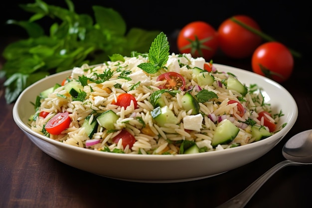 Salade d'Orzo Repas Sain