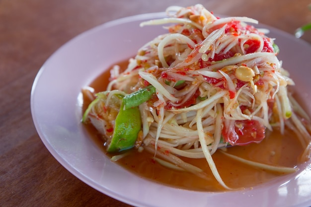 salade de papaye verte, plat préféré thaï