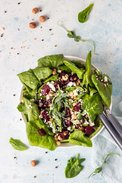 Salade de pois chiches et betteraves