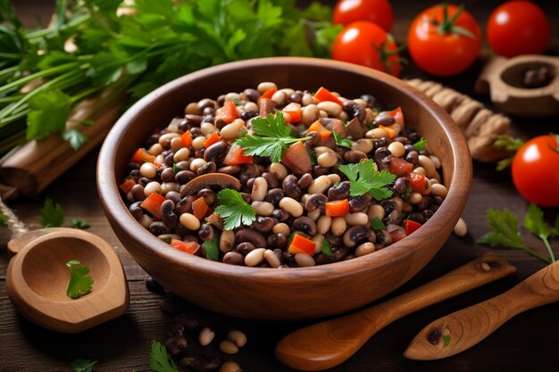 Salade de pois à yeux noirs séchés nom de gourou