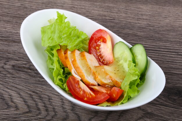 Salade avec poitrine de poulet