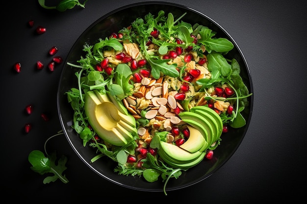 Salade de poulet avec des légumes mélangés