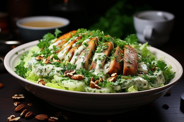 Une salade de poulet savoureuse