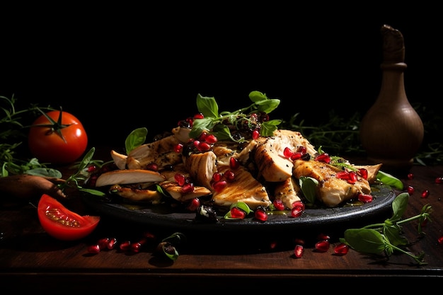 Salade de poulet avec un spin méditerranéen