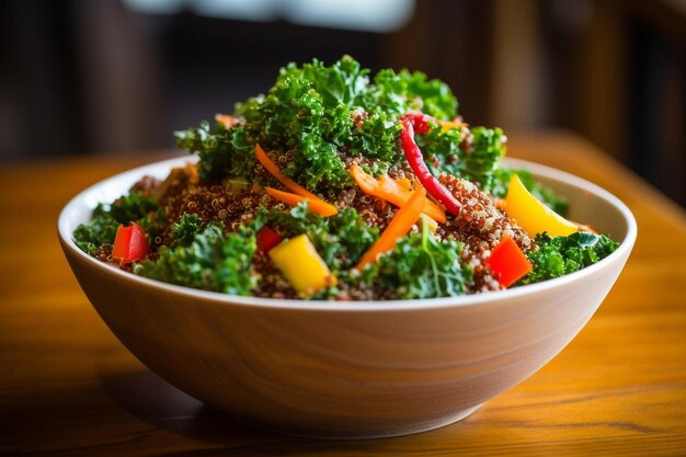 Salade de quinoa et de chou avec vinaigre de citron tahini