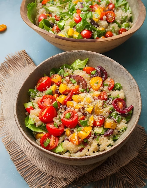 Une salade de quinoa fraîche, saine et délicieuse