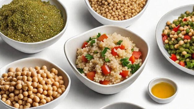 Salade de quinoa et de pois chiches riche en protéines