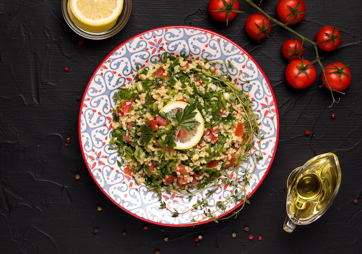 Photo salade de taboulé orientale traditionnelle