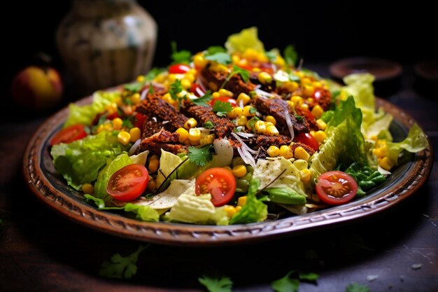 Photo salade tex-mex épicée