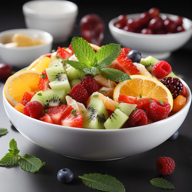 Salade de tranches de fruits variées