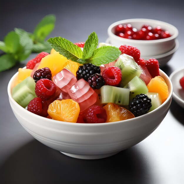 Salade de tranches de fruits variées