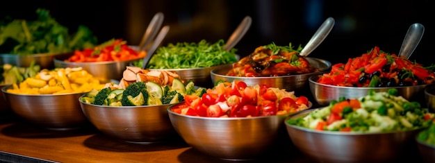 Salades au buffet Generative Ai