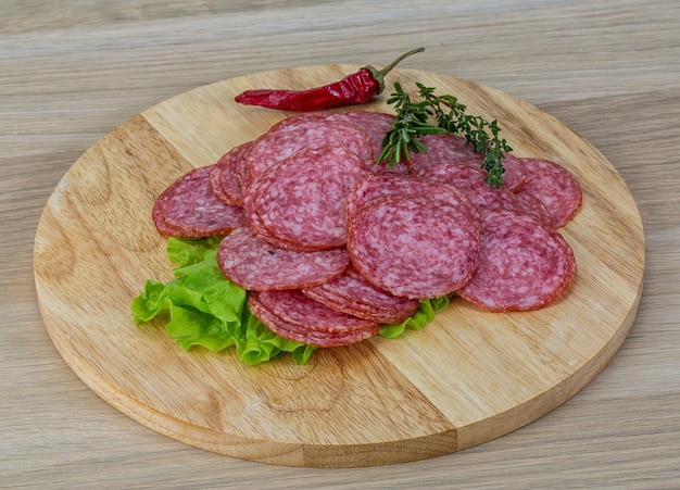 Salami en tranches