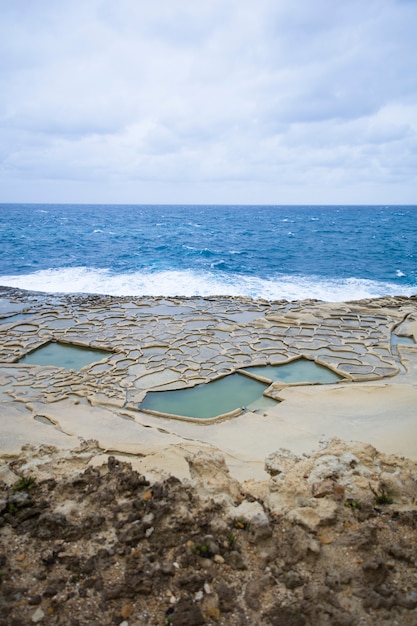 Salière sur l&#39;île de Gozo à Malte