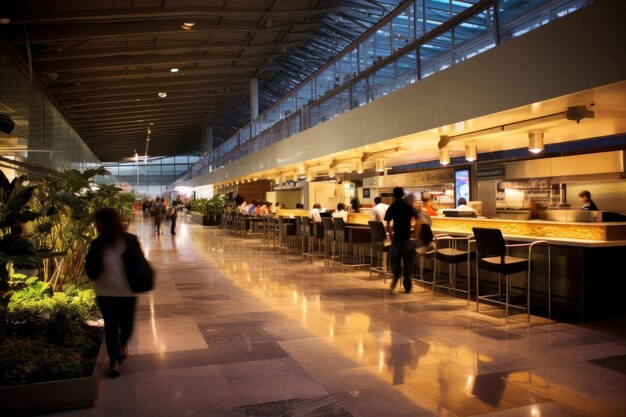 Photo la salle de l'aéroport moderne