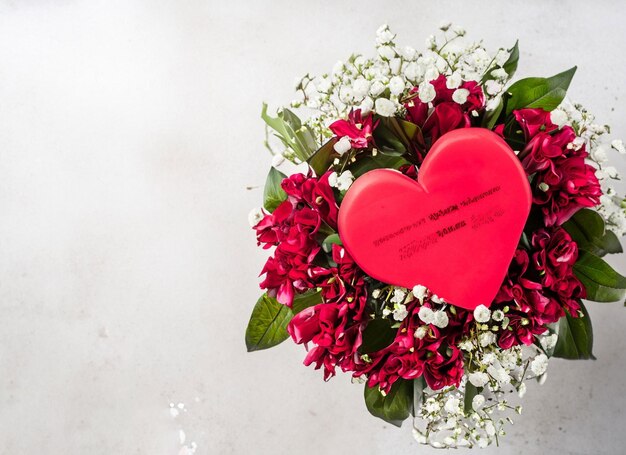 salle d'amour avec des roses le jour de la Saint-Valentin