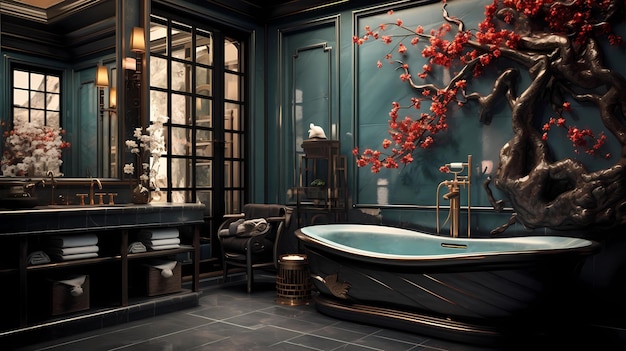 Salle de bain Feng Shui harmonieuse