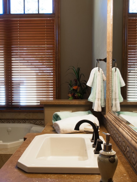 Photo salle de bain de la maison de luxe.