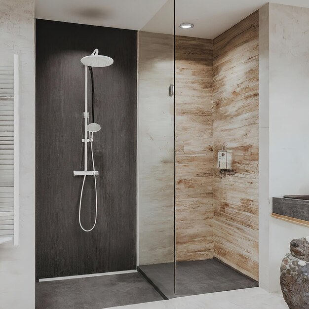 Photo salle de bain moderne avec douche