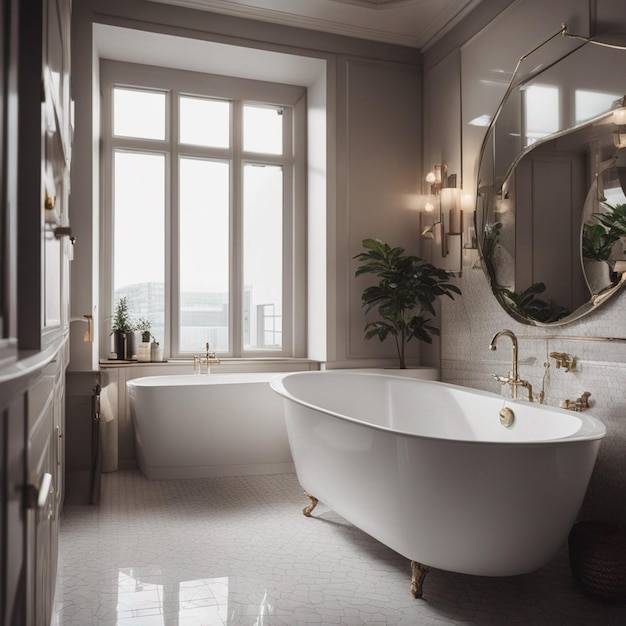 Une salle de bain moderne et luxueuse