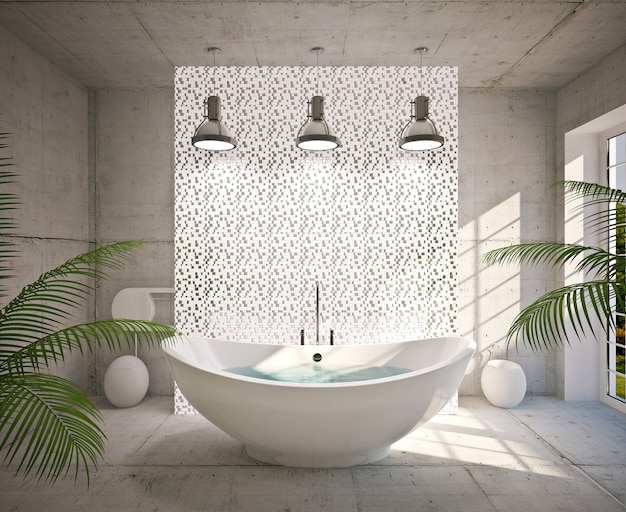 Salle de bains intérieure moderne dans la maison, appartement