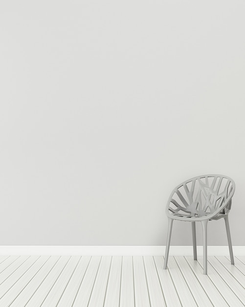 Photo salle blanche avec design d'intérieur chaise