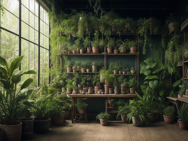 salle botanique dans la maison