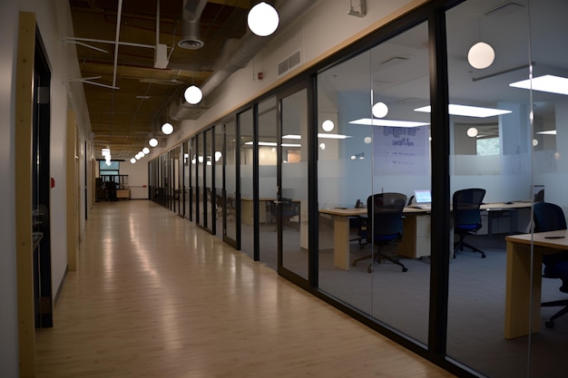 Salle de bureau d'incubateur d'entreprises Concept de technologie d'entreprise AI générative